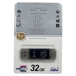 Флеш-карта USB-Type-C T&G серія 009 чорна 32 Гб
