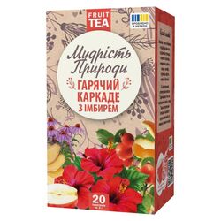 Чай фруктовий Мудрість Природи Гарячий каркаде з імбирем 2 г х 20 шт/пач