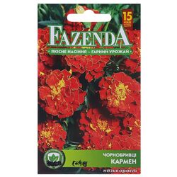 Насіння Квіти однорічні FAZENDA Чорнобривці Кармен 0,5 г