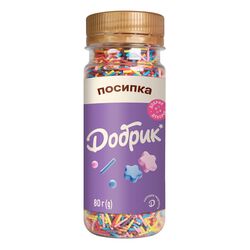 Посипка кондитерська Добрик Фігурна, баночка 80 г