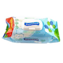 Серветки вологі для дітей Superfresh з клапаном 120 шт