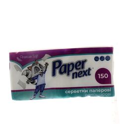 Серветки паперові столові Paper Next одношарові білі 150 шт