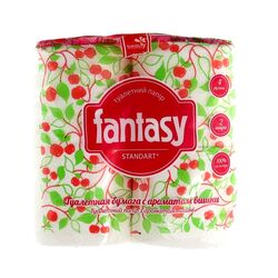 Набір паперу туалетного білий Fantasy Аroma двошаровий 4 шт