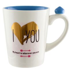 Чашка фарфорова з написом Love мікс