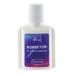Коректор канцелярський з пензликом Pictoria 12 мл