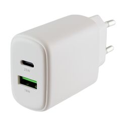 Адаптер для зарядки мережевий USB+Type-C 25 Вт