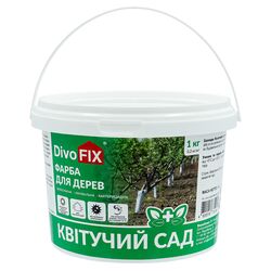 Фарба для дерев лікувальна DivoFIX Квітучий сад білосніжна 1 кг