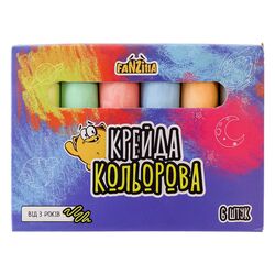 Набір крейди для малювання кольоровий Fanzilla 6 шт