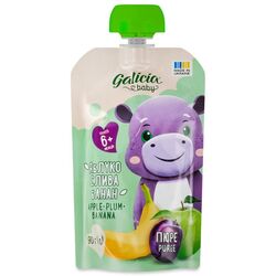 Пюре фруктове Galicia Baby Яблуко, слива, банан 90 г