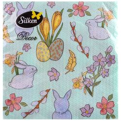 Серветки Silken Весняна компанія мікс 2 шари 33х33 см, 16 шт/пач