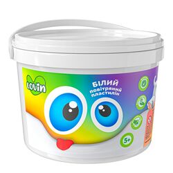 Набір пластиліну для ліплення повітряний Lovin у відерці білий