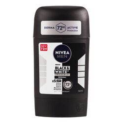 Антиперспірант чоловічий NIVEA DEO Чорне та біле, невидимий класичний стік 50 мл