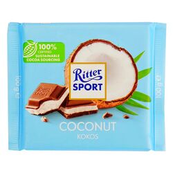 Шоколад молочний Ritter Sport кокосово-кремова начинка 100 г