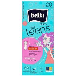 Прокладки щоденні Bella Panty For Teens Sensitive mixform 20 шт/пач.