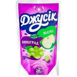 Напій соковий безалкогольний негазований Джусік Яблучно-виноградний 200 мл