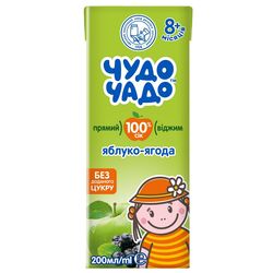 Сік неосвітлений ЧУДО-ЧАДО Яблуко-ягода 200 мл