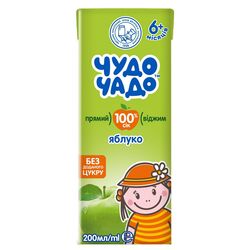 Сік неосвітлений ЧУДО-ЧАДО Яблуко 200 мл