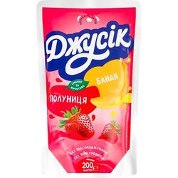 Напій соковий безалкогольний негазований Джусік Бананово-полуничний 200 мл