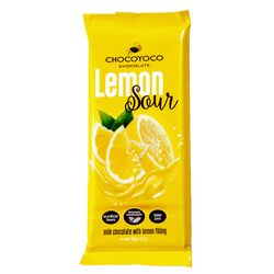 Шоколад молочний Chocoyoco з лимонною начинкою 100 г