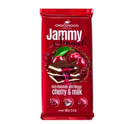 Шоколад молочний Chocoyoco Jammy Smash з вишнево-молочною начинкою 100 г