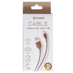 Кабель USB-microUSB Cyboo білий