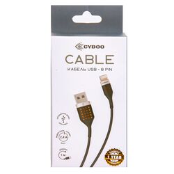 Кабель USB-8PIN Cyboo текстильний, покритий