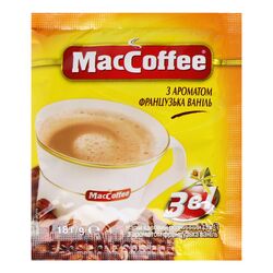 Напій кавовий розчинний 3в1 MacCoffee з ароматом французької ваніллі 18 г