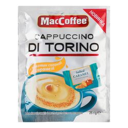 Напій кавовий розчинний MacCoffee Cappuccino Di Torino з солоною карамеллю 25 г