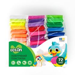 Набір пластиліну для ліплення повітряного Lovin 72 стіки