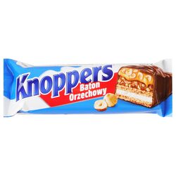 Батончик вафельний глазурований Knoppers Класичний з горіхом 40 г