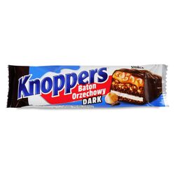 Батончик вафельний глазурований Knoppers Dark з горіхом 40 г