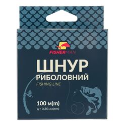 Шнур риболовний Fisherman d=0,25 мм 100 м