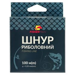 Шнур риболовний Fisherman d=0,20 мм 100 м