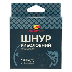 Шнур риболовний Fisherman d=0,18 мм 100 м