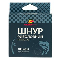 Шнур риболовний Fisherman d=0,16 мм 100 м