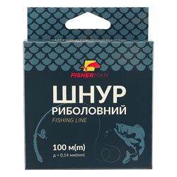 Шнур риболовний Fisherman d=0,14 мм 100 м