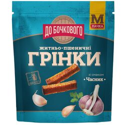 Грінки житньо-пшеничні ДО БОЧКОВОГО Часник 80 г