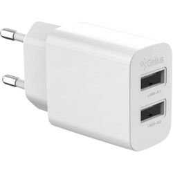 Адаптер для зарядки мережевий Gelius Simple GP-HC059 2 USB білий