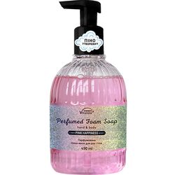 Пінка-мило для рук, тіла парфумований Смачні секрети EV Pink Happiness 490 мл