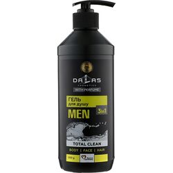 Шампунь-гель для душу чоловічий 3в1 Dalas Total clean 500 г