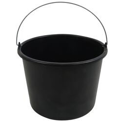 Відро господарське без кришки пластикове OSTERO tools чорне 12 л