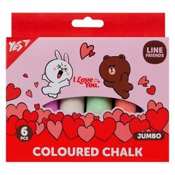 Набір крейди для малювання YES JUMBO Line Friends 6 кольорів/уп