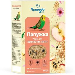 Корм для хвилястих папуг Природа Папужка Йод+ехінацея 500 г