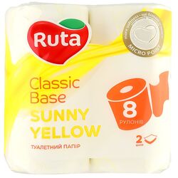 Набір паперу туалетного Ruta Classic Base 2 шари 8 шт/уп