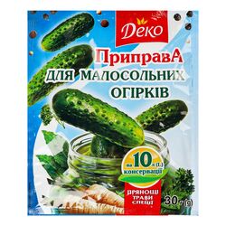 Приправа пряна для малосольних огірків ДЕКО на 10 л, 30 г