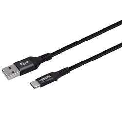 Кабель USB-Type-C синхронізіції Philips чорний 2 м
