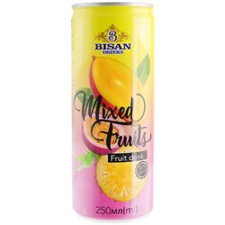 Напій соковий безалкогольний негазований BISAN DRINKS  Мікс фруктів ж/б 250 мл