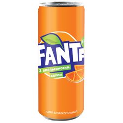 Напій безалкогольний сильногазований Fanta ж/б 330 мл