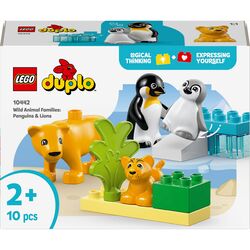Конструктор LEGО DUPLO Сімейства диких тварин: пінгвіни, леви 10442