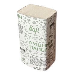 Рушники паперові V-складання Safi сірі 160 листів/пач